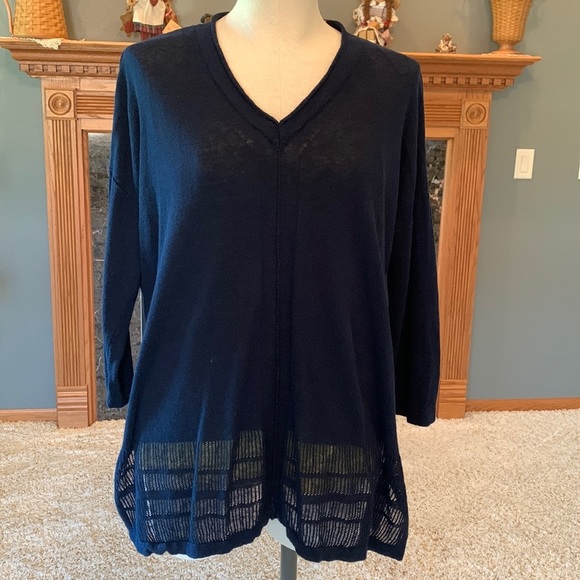 RACHEL Zoe Sweater, Navy Blue, size Large - Picture 1 of 13